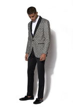 Load image into Gallery viewer, Black & White Embroidered Tuxedo