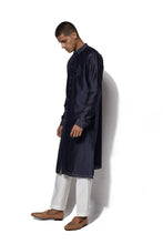 Load image into Gallery viewer, Navy Front Open Kurta Set