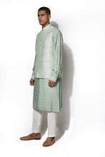 Load image into Gallery viewer, Mint Green Bundi Kurta Set