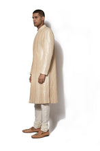 Load image into Gallery viewer, Beige Hand Embroidered Sherwani Set