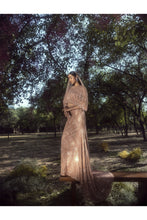 Load image into Gallery viewer, PEACH SKIRT WITH CAPE,BUTSIER AND VEIL