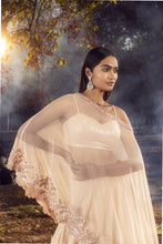 Load image into Gallery viewer, PEACH LEHENGA SET WITH CAPE AND BUSTIER