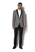Load image into Gallery viewer, Black & White Embroidered Tuxedo