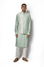 Load image into Gallery viewer, Mint Green Bundi Kurta Set