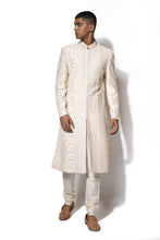 Load image into Gallery viewer, Ivory Hand Embroidered Sherwani Set