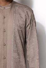 Load image into Gallery viewer, Mouse Grey Asymmetrical layered kurta Set