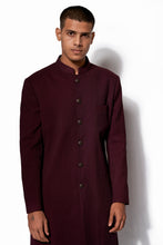 Load image into Gallery viewer, Wine Signature Textured Long Jacket Set