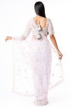 Load image into Gallery viewer, Mauve Embroidered Saree Set