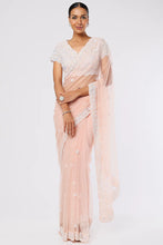 Load image into Gallery viewer, Blush Pink Embellished Saree Set
