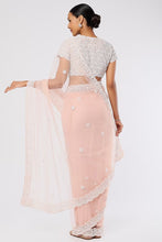 Load image into Gallery viewer, Blush Pink Embellished Saree Set