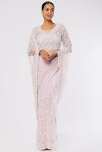 Load image into Gallery viewer, Mauve Embellished Saree Set