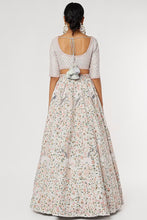 Load image into Gallery viewer, Off-white raw silk thread embroidered lehenga