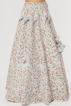 Load image into Gallery viewer, Off-white raw silk thread embroidered lehenga