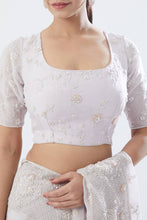 Load image into Gallery viewer, BLUSH PINK EMBROIDERED SAREE SET