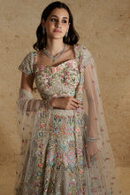 Load image into Gallery viewer, Peach net thread work lehenga