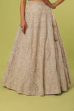 Load image into Gallery viewer, Gold raw silk embroidered lehenga