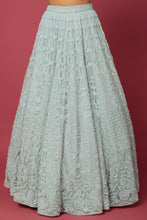 Load image into Gallery viewer, Aqua velvet lehenga
