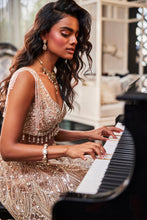 Load image into Gallery viewer, GOLD EMBROIDERED ORGANZA SET