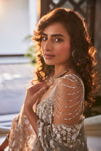 Load image into Gallery viewer, GREY EMBROIDERED ORGANZA SET