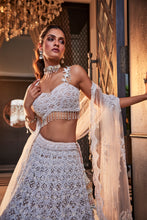 Load image into Gallery viewer, IVORY ORGANZA EMBROIDERED SET