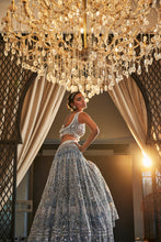 Load image into Gallery viewer, ICEBLUE EMBROIDERED ORGANZA SET