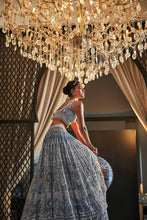 Load image into Gallery viewer, ICEBLUE EMBROIDERED ORGANZA SET