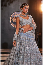 Load image into Gallery viewer, ICEBLUE EMBROIDERED ORGANZA SET