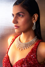 Load image into Gallery viewer, Red Net Lehenga Set