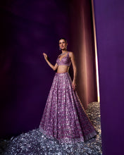 Load image into Gallery viewer, Periwinkle Organza Lehenga Set