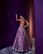 Load image into Gallery viewer, Periwinkle Organza Lehenga Set