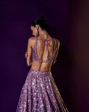 Load image into Gallery viewer, Periwinkle Organza Lehenga Set