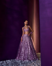 Load image into Gallery viewer, Periwinkle Organza Lehenga Set