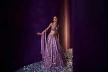 Load image into Gallery viewer, Periwinkle Organza Lehenga Set