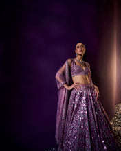 Load image into Gallery viewer, Periwinkle Organza Lehenga Set