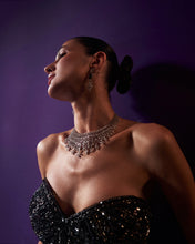 Load image into Gallery viewer, Black Net Lehenga Set