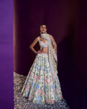 Load image into Gallery viewer, Ivory Net Lehenga Set
