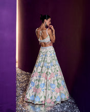 Load image into Gallery viewer, Ivory Net Lehenga Set