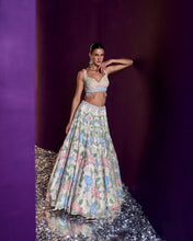 Load image into Gallery viewer, Ivory Net Lehenga Set