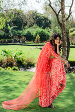 Load image into Gallery viewer, Cherry Red Floral Printed Sharara Set