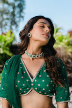 Load image into Gallery viewer, Emerald Green Embroidered Lehenga Set
