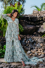 Load image into Gallery viewer, Powder Blue Printed & Embroidered Sharara Set