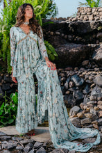 Load image into Gallery viewer, Powder Blue Printed & Embroidered Sharara Set