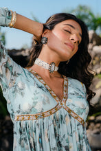 Load image into Gallery viewer, Powder Blue Printed & Embroidered Sharara Set