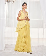 Load image into Gallery viewer, LIME GREEN SHARARA SET