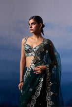 Load image into Gallery viewer, GREEN NET SAREE