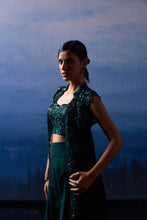 Load image into Gallery viewer, FOREST GREEN ORGANZA JACKET SET