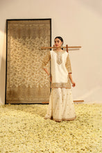 Load image into Gallery viewer, Short kurta with sharara and odhni