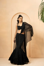 Load image into Gallery viewer, Embellishment of crystal stones and beads all over lehenga, and blouse .