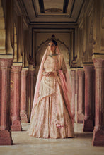 Load image into Gallery viewer, PEACH TULLE LEHENGA CHOLI AND DUPATTA WITH AN OPTIONAL SECOND DUPATTA