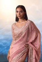 Load image into Gallery viewer, PEACH TISSUE SAREE